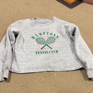 Vintage Havana Gray Hamptons Tennis Club Kids Sweatshirt